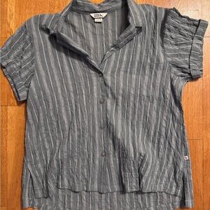 Eddie Bauer Gray Striped Women's Shirt​